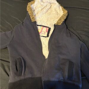 OP Black Kids Puffer Jacket with Sherpa Lining